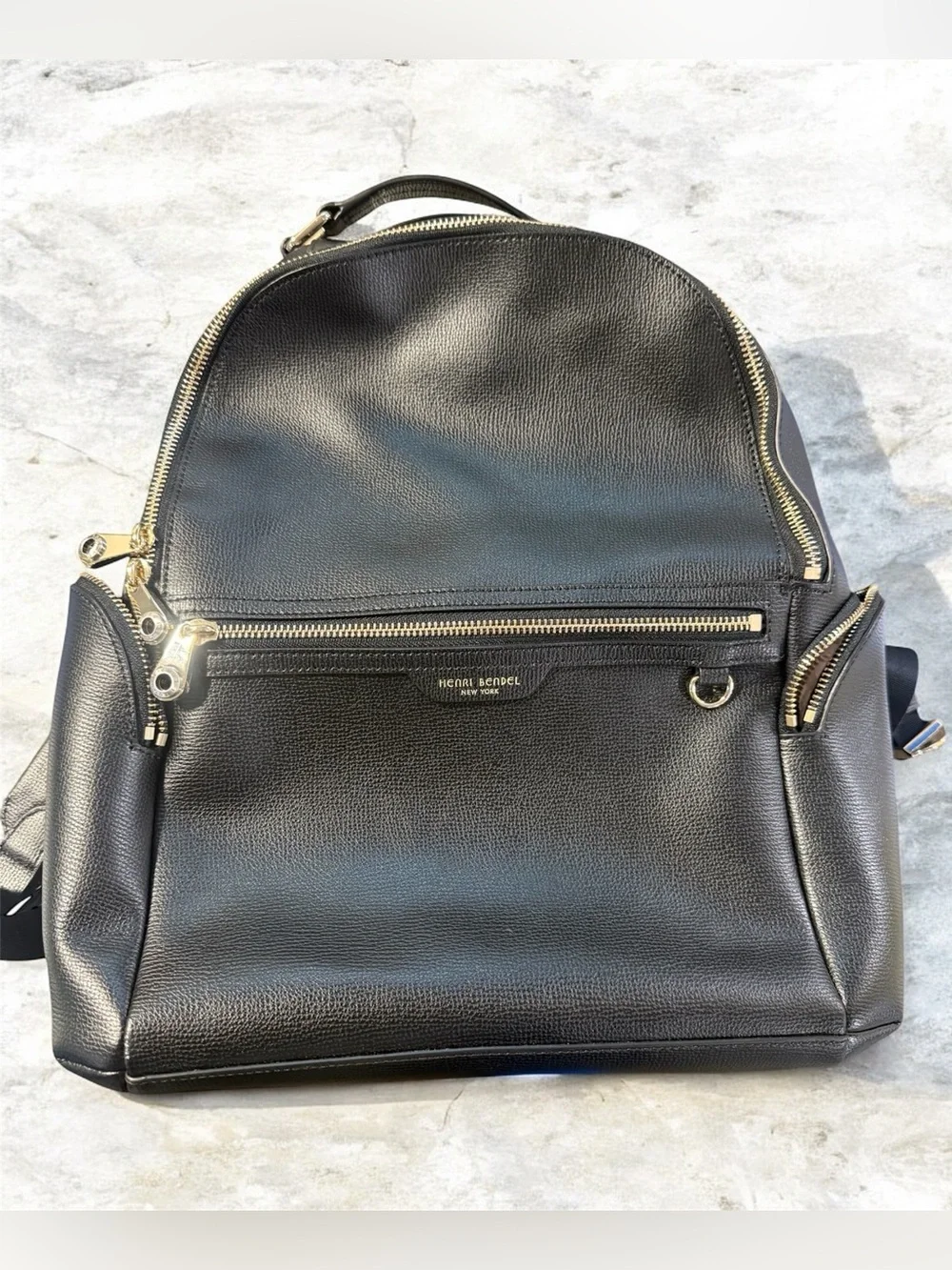 NWOT! henri bendel  Backpack in Black Saffiano Leather